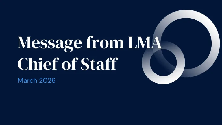 Message from LMA Chief of Staff